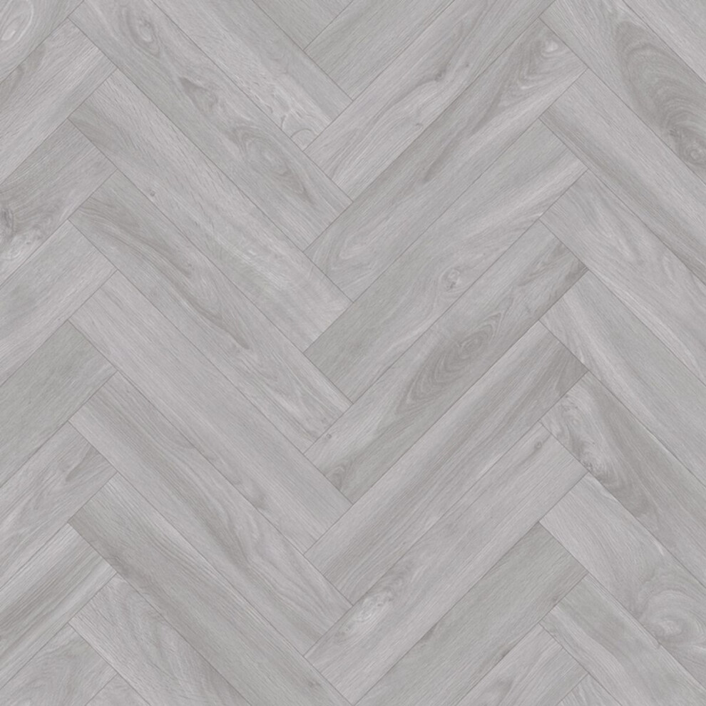 (4M(13'1") X 2M(6'6")-8Mâ², Cloudy Herringbone) Durable Anti-Slip Vinyl Flooring For Kitchen, Bathroom, And Dining Room 9504534319955