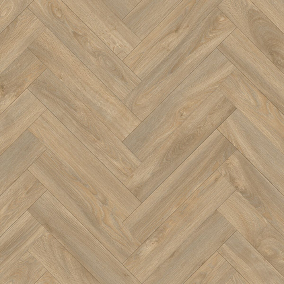(3M(9'9") X 3M(9'9")-9Mâ², Sepia Herringbone) 1.9Mm Thick Vinyl Flooring For Kitchen, Bathroom, And Living Room 9508639469287