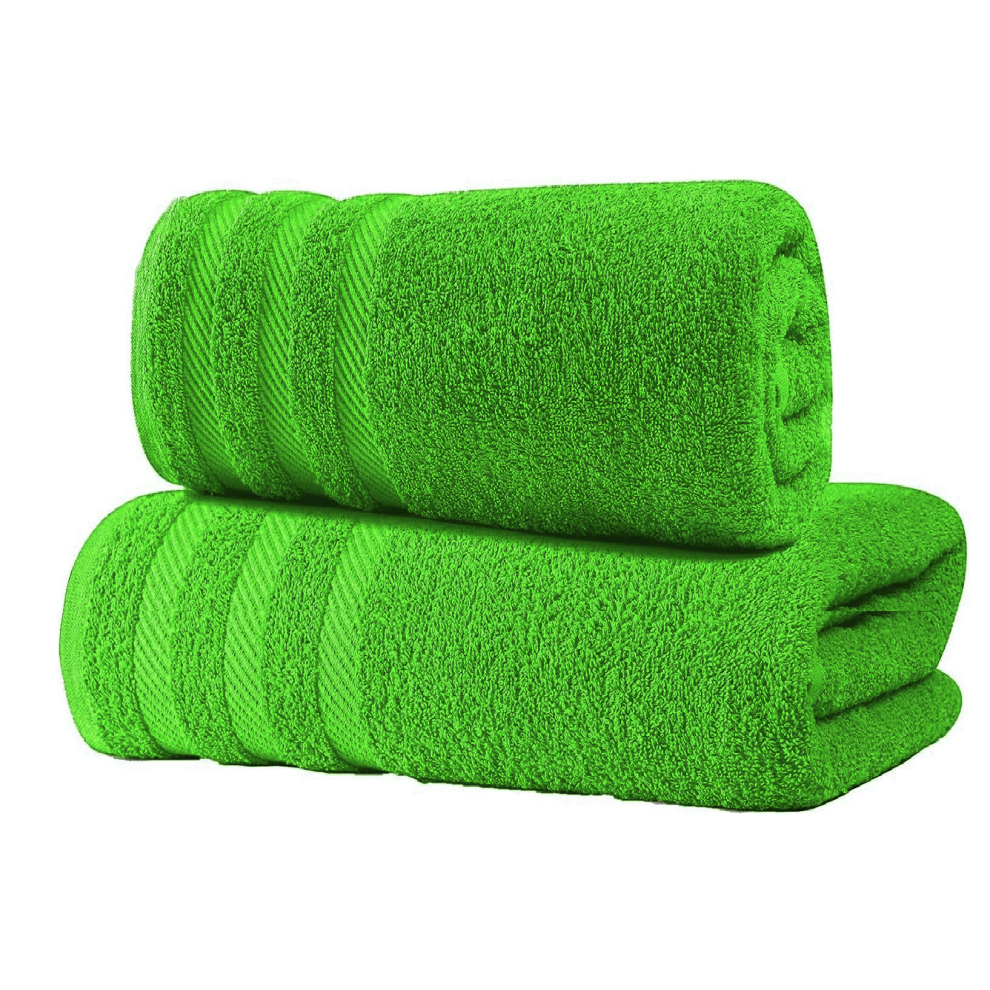 Textile Do (Lime Green) 2 Pack Luxury Bath Towel 100% Egyptian Cotton Soft Towels Set
