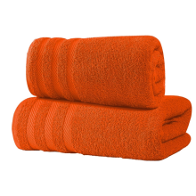 (Orange) 2 Pack Luxury Bath Towel 100% Egyptian Cotton Soft Towels Set