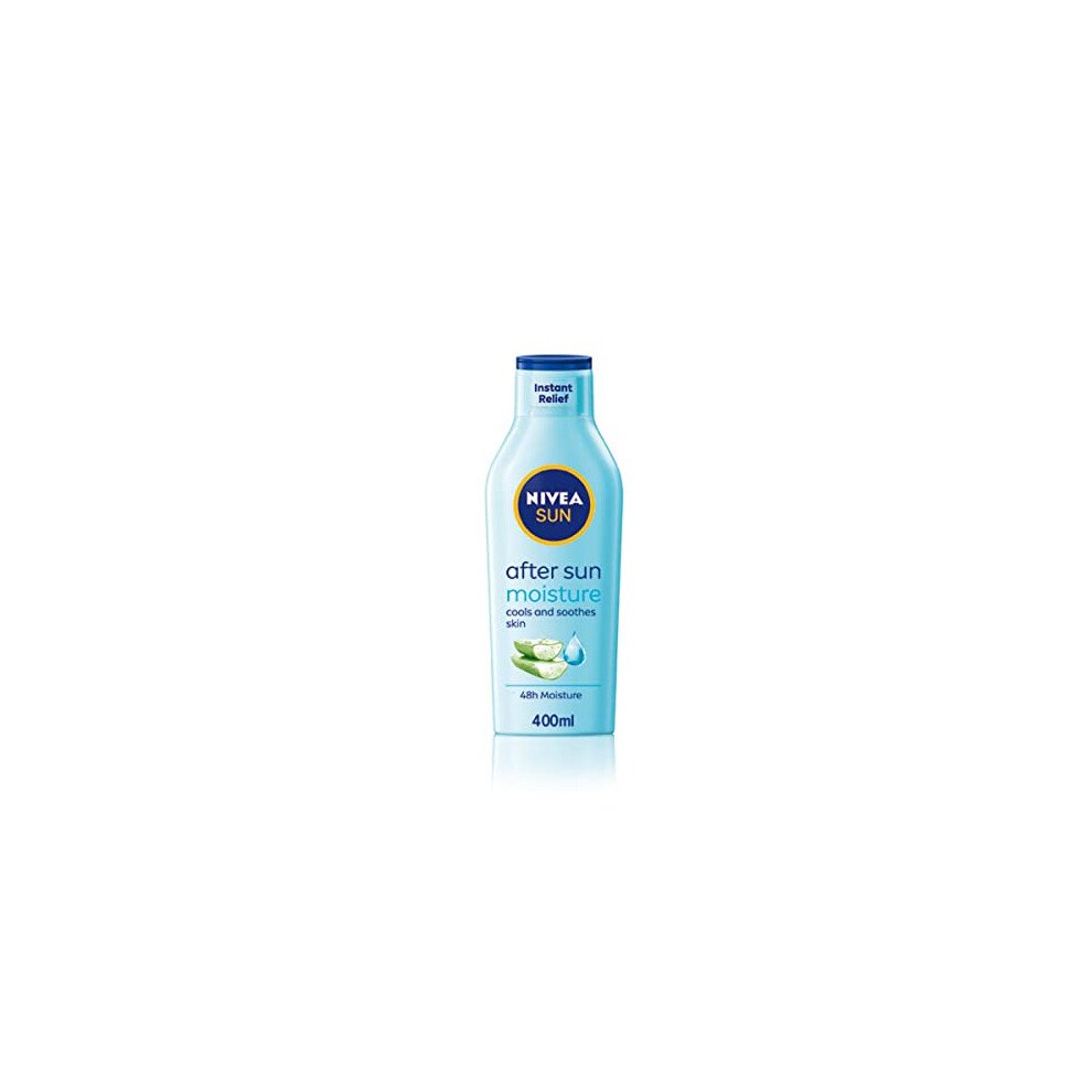 NIVEA SUN After Sun Moisturising Soothing Lotion - 400 ml, Fast-absorbing, Aloe Vera & Avocado Oil, 24h Hydration, Tan-Lasting-image-OPC-PFGY6TY-NEW