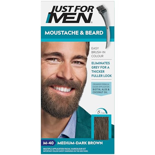 Just For Men Just For Men Moustache & Beard Medium-Dark Brown Dye Brown