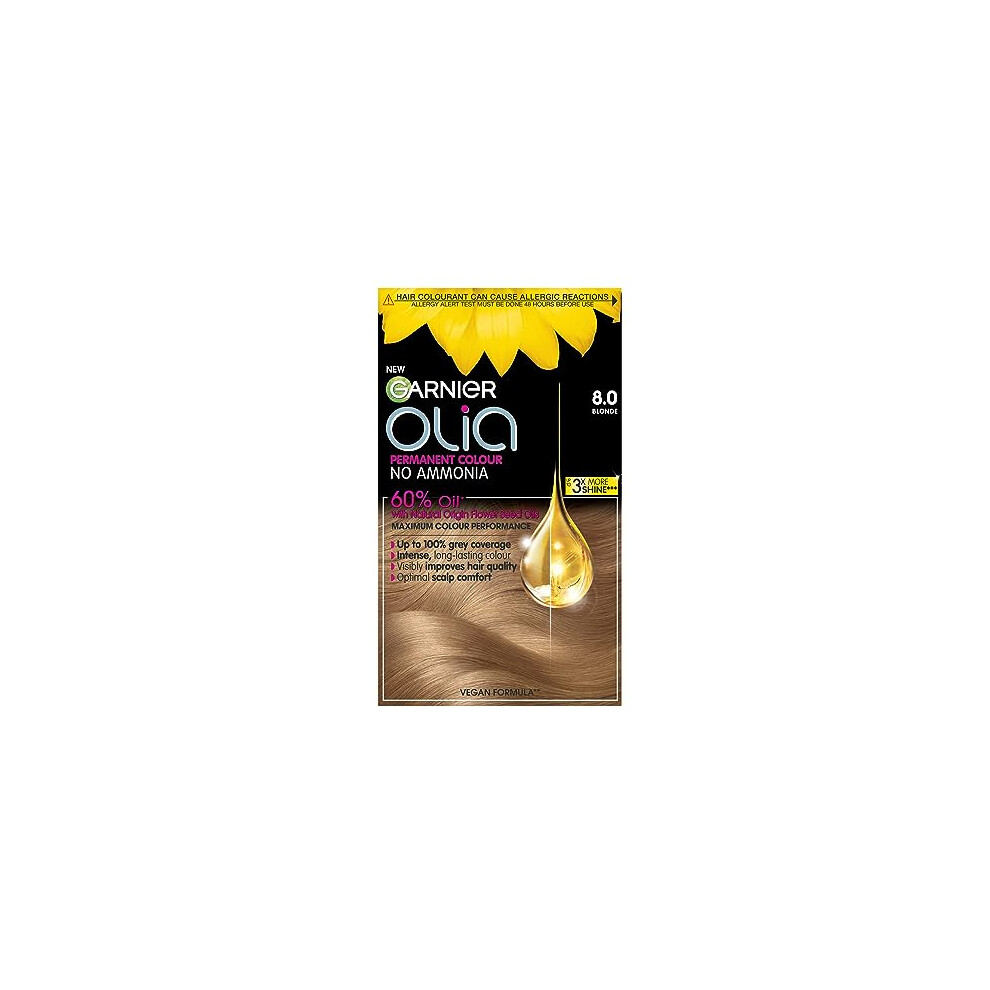 Garnier Gold Olia 8.0 Blonde Permanent Hair Dye Grey