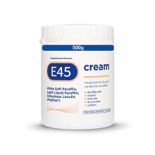 E45 Cream 500 g Tub â Moisturiser for Dry Skin and Sensitive Skin - Emollient Body Cream to Soothe Dry and Irritated Skin - Itchy Skin 500 g