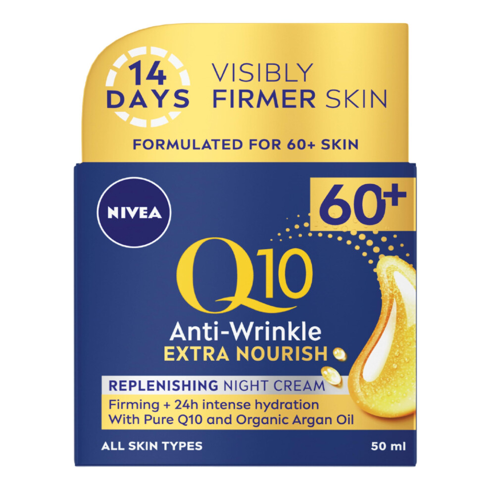 NIVEA Q10 Power 60 + Skin Anti-Wrinkle + Replenishing Night Cream (50 ml) 50 ml