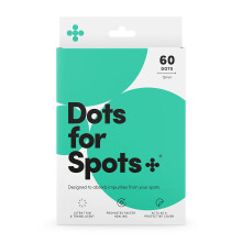 Dots for Spots Acne Patches - Pack of 60 Translucent Hydrocolloid Pimple Patch Spot Treatment Stickers for Face and Body - Fast-Acting