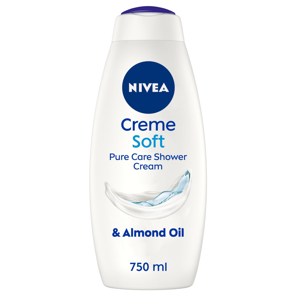 NIVEA Care Shower Creme Soft (750ml) Caring Shower Body Cream Enriched with Almond Oil 750ml