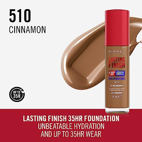 Rimmel Rimmel Lasting Finish 35Hr Foundation 510 Cinnamon 1