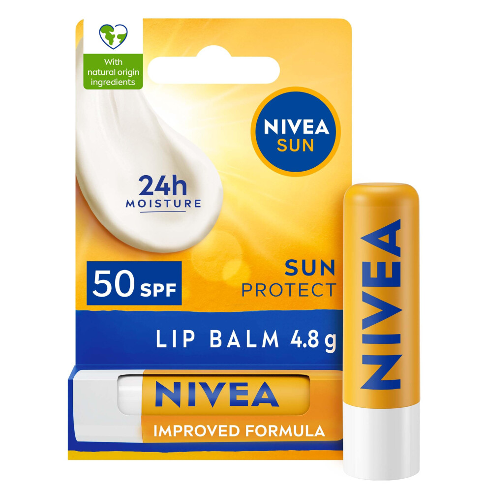 NIVEA SUN Protect Caring Lip Balm SPF50 (5.5ml) 5.5ml White