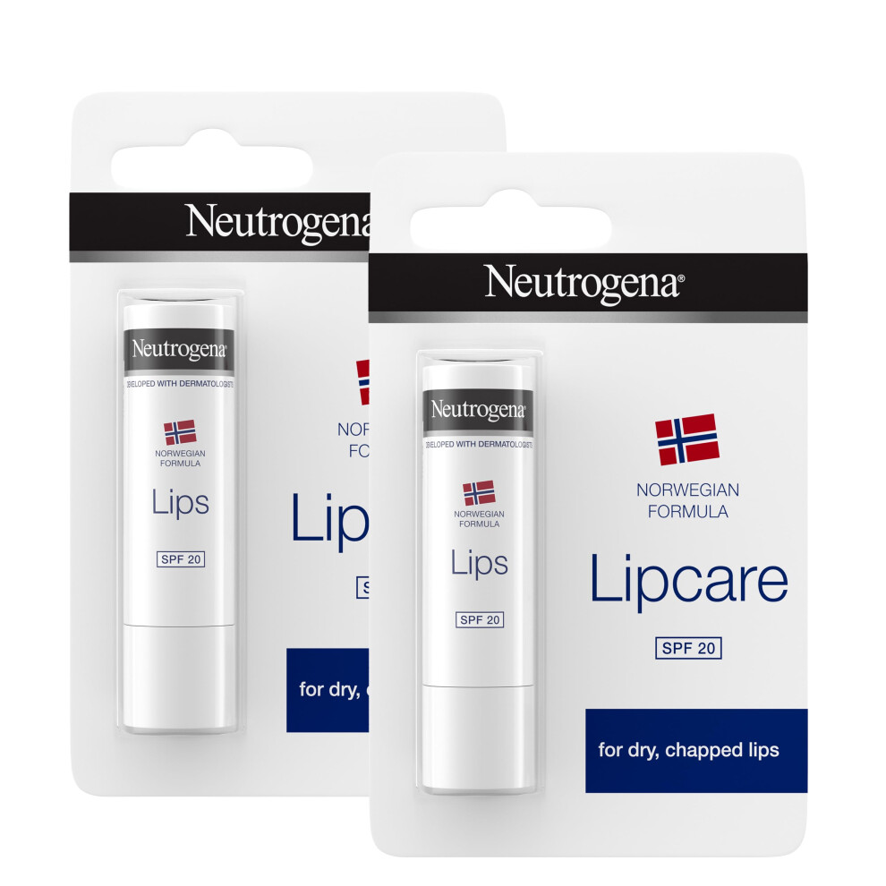 Neutrogena Norwegian Formula SPF 20 Lip Balm (2 x 4.8g Bundle) 20 L