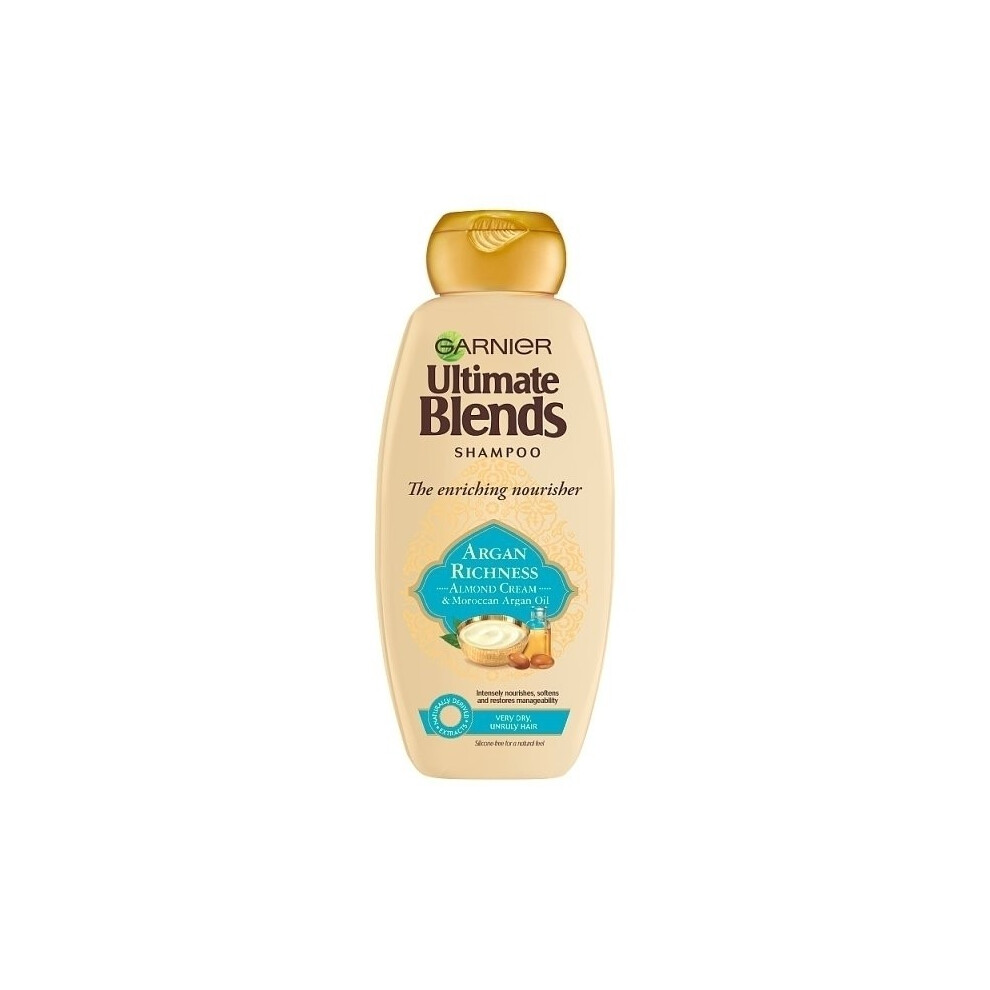 GARNIER ULTIMATE BLENDS ALMOND CREAM & MOROCCAN ARGAN OIL SHAMPOO