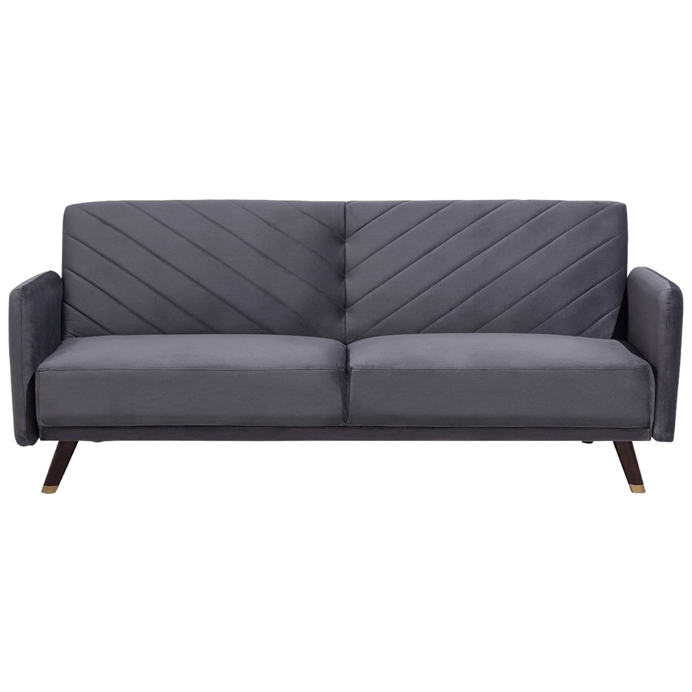 Sofa Bed SENJA Velvet Grey 3 Seater