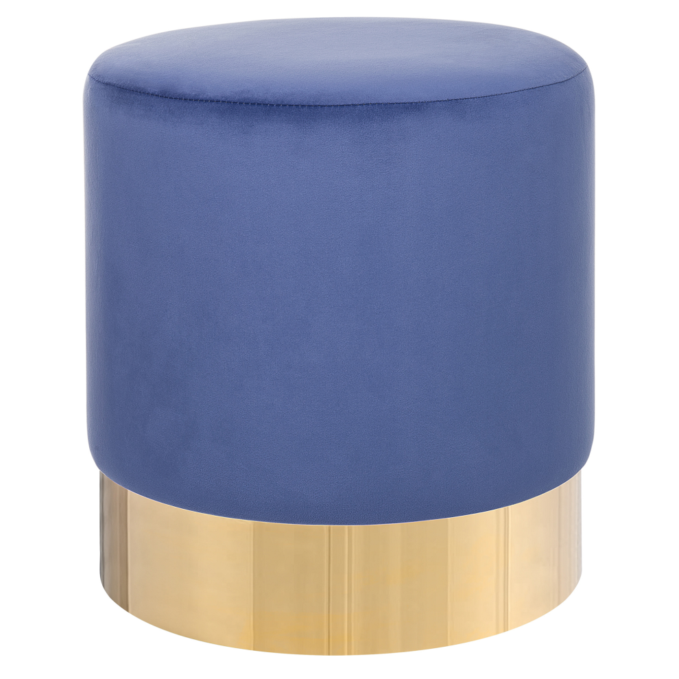 Velvet Pouffe Blue SOPHIA