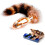 Erotic Glass Anal Plug With Fox Tail Sexy Crystal 1
