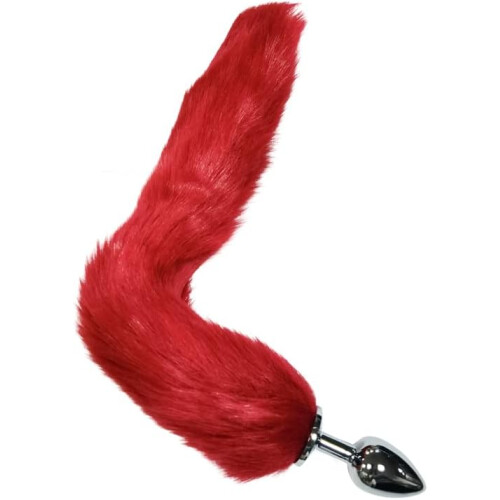 Soft Fox Tail Metal Butt Plug Anal Plug Silver Big 2