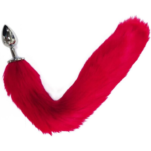 Soft Fox Tail Metal Butt Plug Anal Plug Silver Big 1