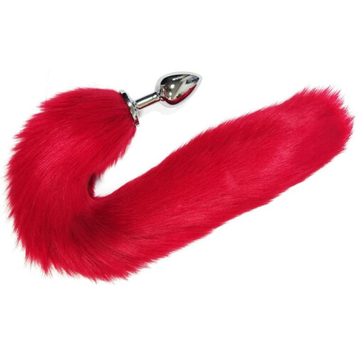 Soft Fox Tail Metal Butt Plug Anal Plug Silver Big