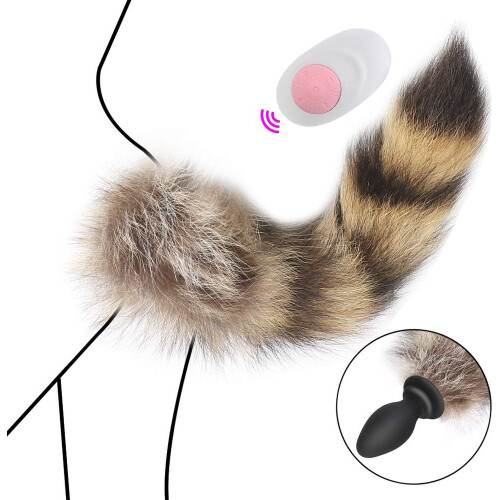 Anal Vibrator With Fox Tail, Vibrating Anal Plug, 1