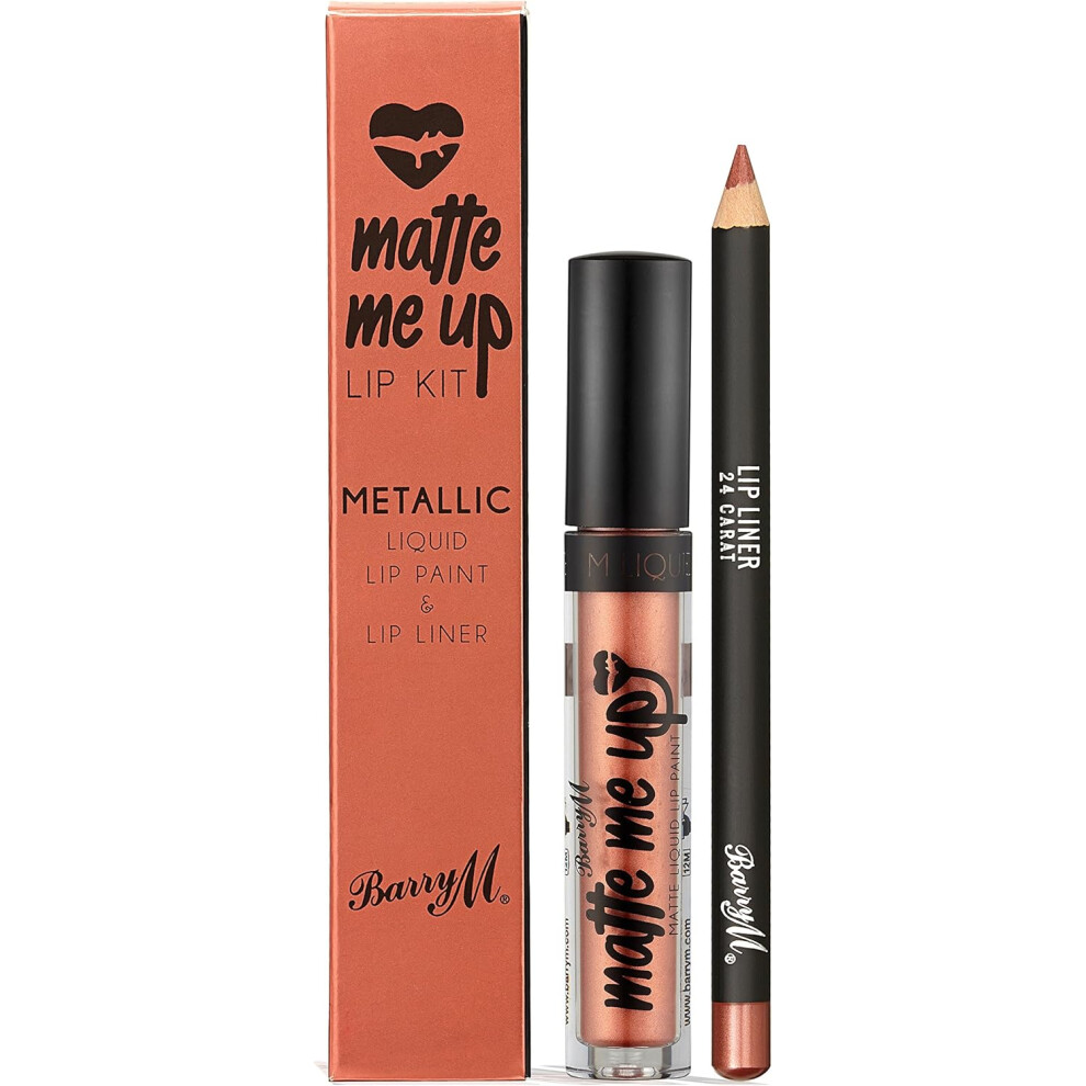 Barry m matte me up lip kit - 24 carat