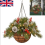 Christmas Artificial Flower Hanging Basket w/ LED Lights Xmas Garden 1
