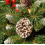 Christmas Artificial Flower Hanging Basket w/ LED Lights Xmas Garden 5