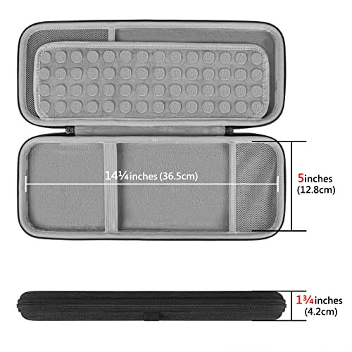 Geekria Hard Case Compatible with Logitech K380 + M355, Microsoft Designer Compact Keyboard + Microsoft Mobile Wireless Keyboard and Pebble Mouse 2
