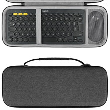 Geekria Hard Case Compatible with Logitech K380 + M355, Microsoft Designer Compact Keyboard + Microsoft Mobile Wireless Keyboard and Pebble Mouse