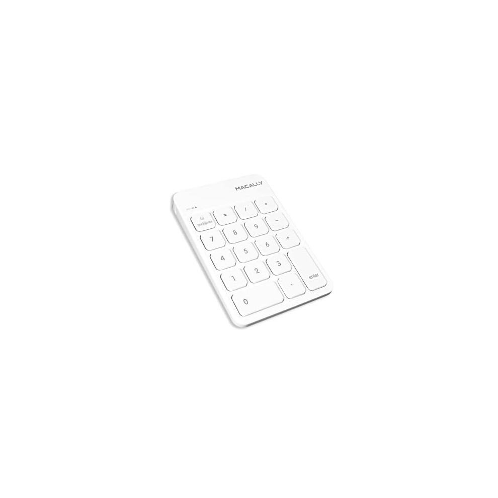 Macally Bluetooth Number Pad for Laptop, Apple, Mac, iMac, MacBook Pro/Air, Ipad, Windows PC, Tablet, or Desktop Computer - Rechargeable 18 Key