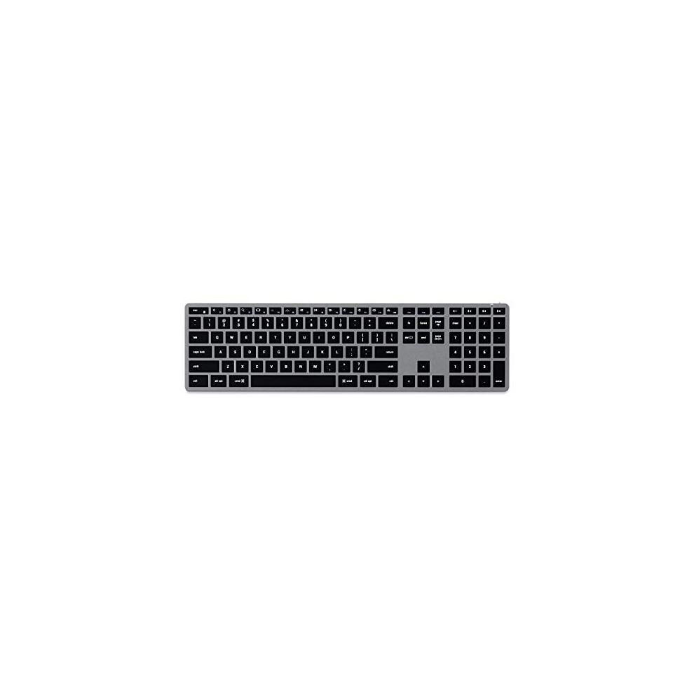 Satechi Slim X3 Bluetooth Backlit Keyboard With Numeric Keypad ? Illuminated Keys & Multi-Device Sync ? For M2/ M1 Macbook Pro/Air, M2/ M1 Ipad