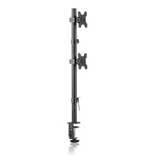 Bracwiser Vertical Dual Monitor Mount Fits 13-27 Inch LCD LED Monitor Computer PC Screens,Clamp Mounting, Fully Adjustable Desk Mount. MD7802