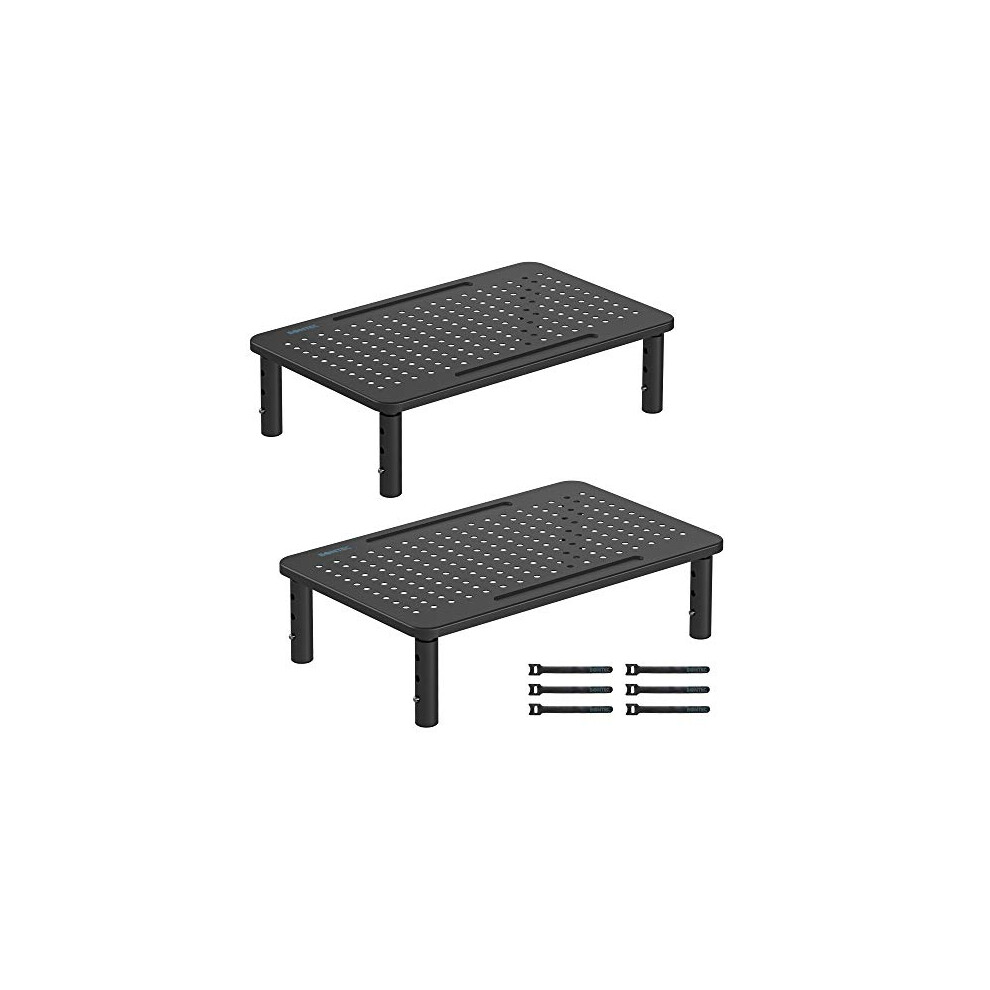Bontec Metal Monitor Stand, Ergonomic Height Adjustable Computer Monitor Riser For Desks With Cable Management For Laptop, Computer, Imac, Pc Up To 90458613