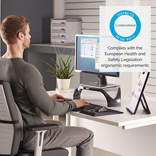 Fellowes Fellowes Smart Suites Adjustable Monitor Stand, Black 2