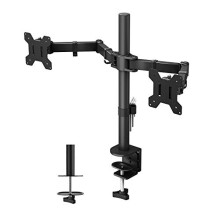 BONTEC Dual Monitor Stand for 13-27 inch LCD LED PC Screens, Ergonomic Dual Monitor Stands for Desks, Height Adjustable Dual Monitor Arm Bracket Tilt