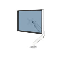 Fellowes Platinum Series Single Monitor Arm - Ergonomic VESA Compliant Gas Spring Adjustable Stand with Tilt, Swivel, Rotation Functions and USB