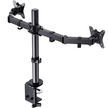 ErGear Dual Monitor Stand for 13 to 32 Inch Screens, Dual Monitor Arm Ergonomic Viewing Angle, Dual Monitor Mount - Adjustable Tilt ?45?/ Swivel 180?/