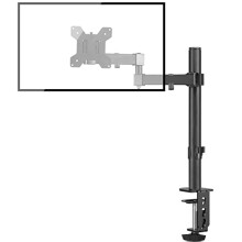 Single Monitor Arm Desk Mount, Max. Load 10kg, Single Monitor Mount for 13-32 inch LCD LED Screens, Adjustable Single Desk Mount with Tilt Swivel