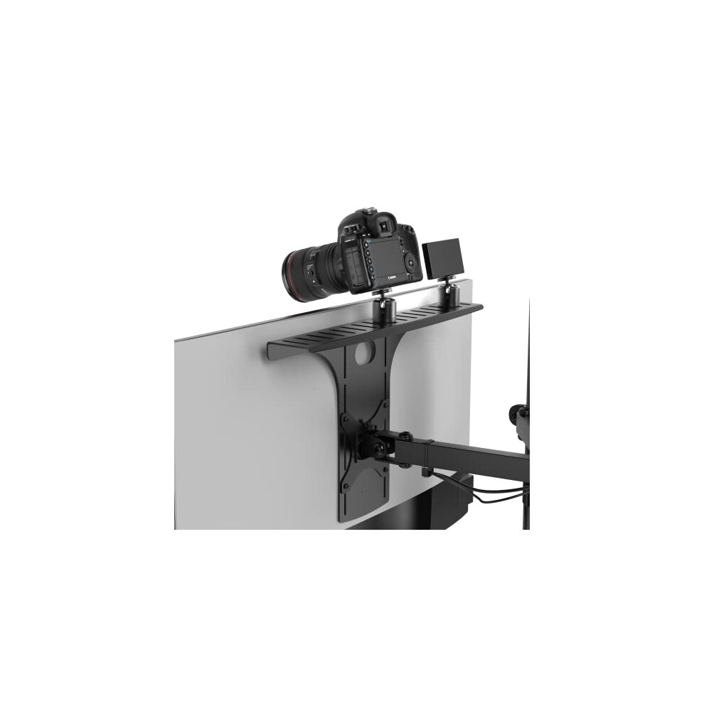 Humancentric Dslr Monitor Mount ? Monitor Shelf For Desk Camera Mount, Webcam And Microphone Camera Shelf For Monitor Vesa Arm, Replace Clamp Light 90459665
