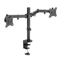 Amer Dual Monitor Stand for 17-32 inch VESA 75x75/100x100 Screens, Height Adjustable Monitor Arm with 2 Installation methods