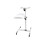 ProperAV Mobile Desk Workstation & Projector Trolley - White 2
