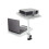 ProperAV Mobile Desk Workstation & Projector Trolley - White 3