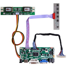 owootecc NT68676 HDMI VGA DVI Arcade Audio Input LCD Controller Driver Board For HSD190MEN4 M170EN06 M170EG01 17" 19" 1280x1024 4CCFL 30Pin LCD Panel,