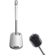 Ibergrif M34152 Silicone Toilet Brushes & Holders, Deep Cleaner, Toilet Brush with Quick Drying Holder Set for Bathroom