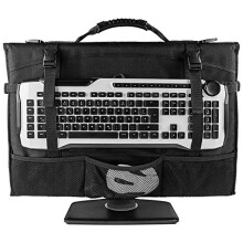 Hosoncovy Desktop Computer Monitor Carrying Case Travel Case Dustproof Cover Case Protective Case with Keyboard Mouse Holder for 21.5 inch IMac Screen