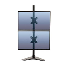 Fellowes Free Standing Professional Series Stacking Dual Monitor Mount - VESA Compliant Monitor Arm with Tilt, Swivel, Rotation Functions and Cable