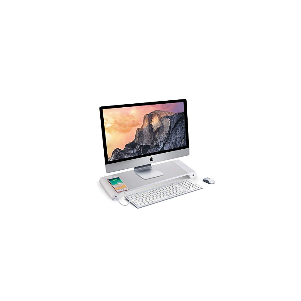 Monitor Stand,Computer Stand,Monitor Stand Riser,4 Usb Port Charging Keyboard Storage, Monitor Riser For Laptop/Tv Printer/Fax 90461613
