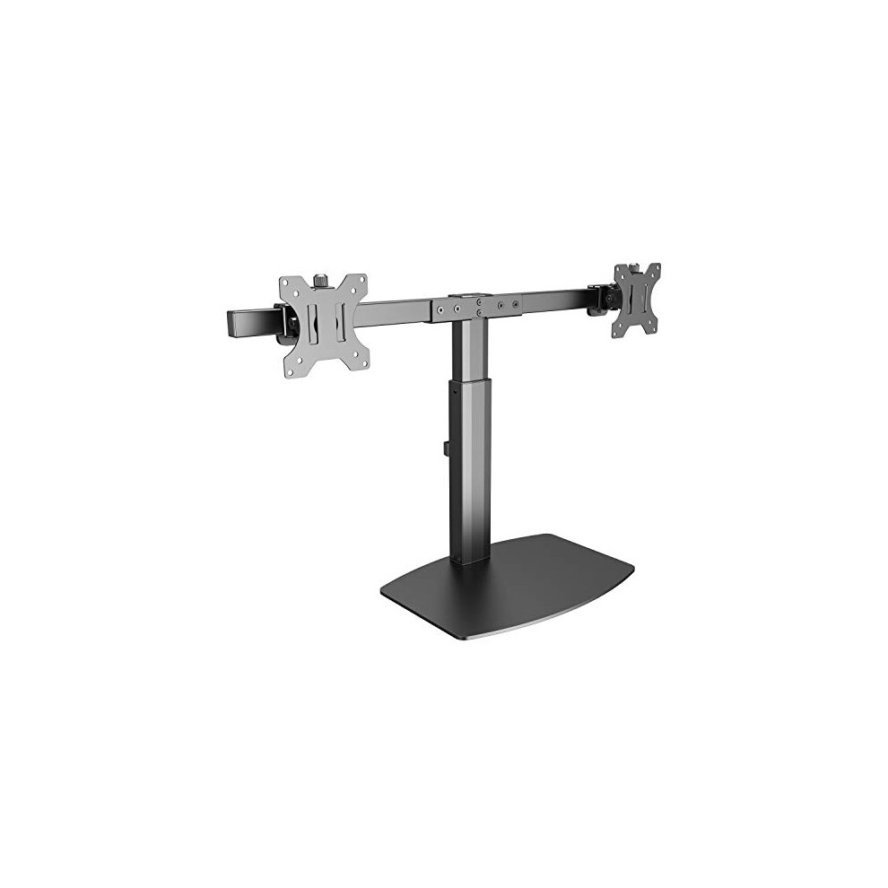 Ricoo Dual Monitor Desktop Mount Ts4111 Gas-Powered Mounting For 2 Flat Screens With 17-27 Inch With Max Vesa-Norm 100X100 Free-Standing Double Arm