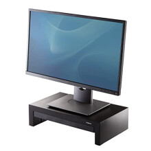 Fellowes Designer Suites Monitor Stand - 3 Height Adjustable Monitor Riser for Desk with Storage Space - Ergonomic Computer Stand for Laptops,