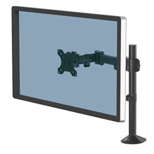 Fellowes Reflex Series Single Monitor Arm - Ergonomic VESA Compliant Adjustable Stand with Tilt, Swivel, Rotation Functions - Cable Management System,
