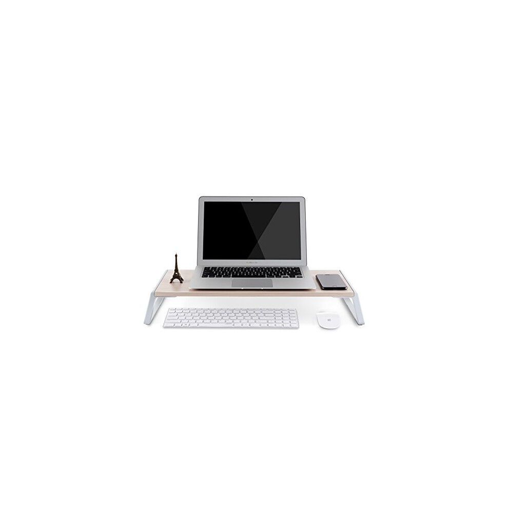 Thingyclub Monitor Stand Riser With Metal Feet For Computer Laptop Imac Tv Lcd Display Printer, Computer Monitor Riser With Desk Tabletop Organizer 90469718