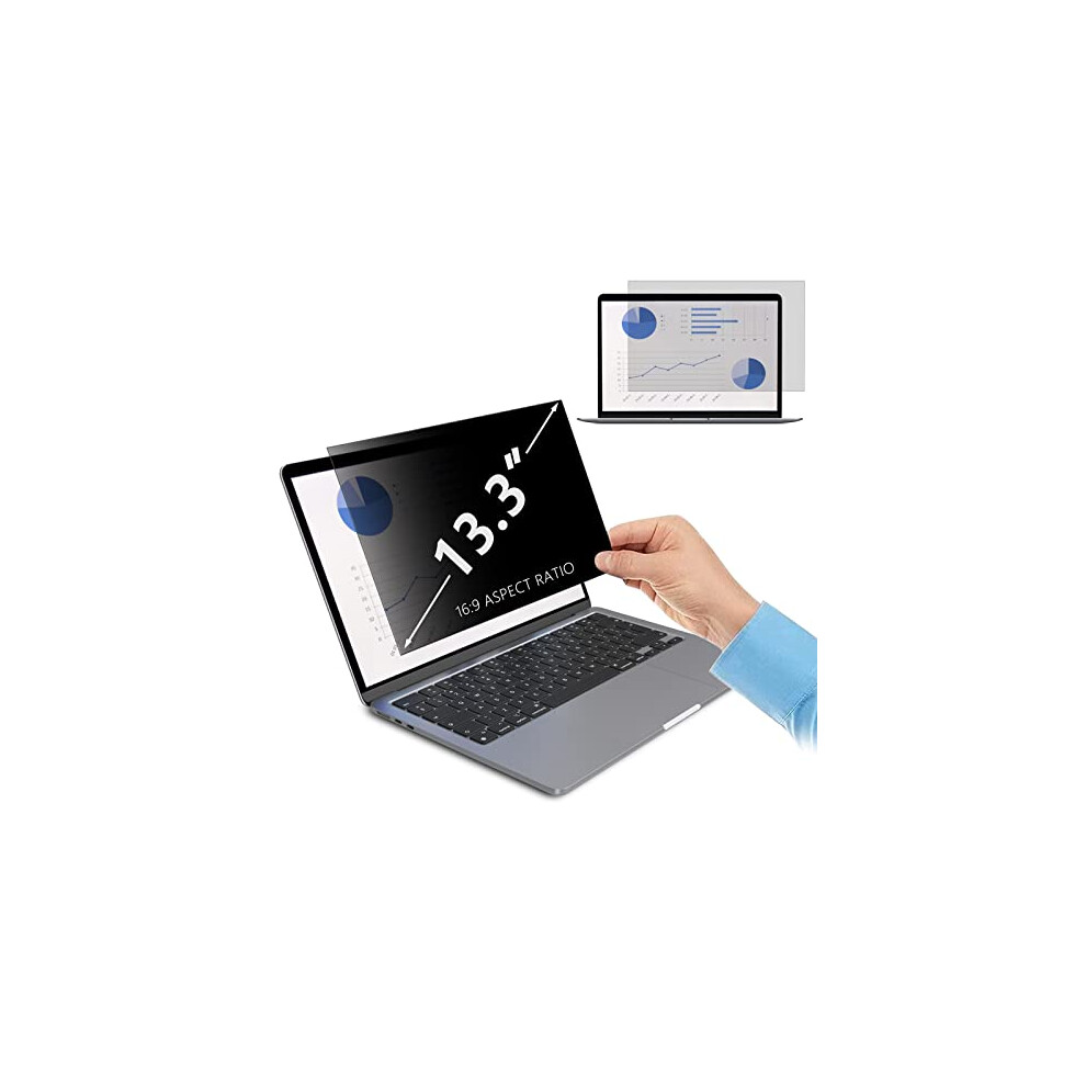 Pacebid 13.3 Inch Privacy Screen Filter For 16:9 Aspect Ratio Laptop/Computer Monitor Anti-Scratch Anti-Glare Protector Anti-Spy Protector Film Filter 90470790